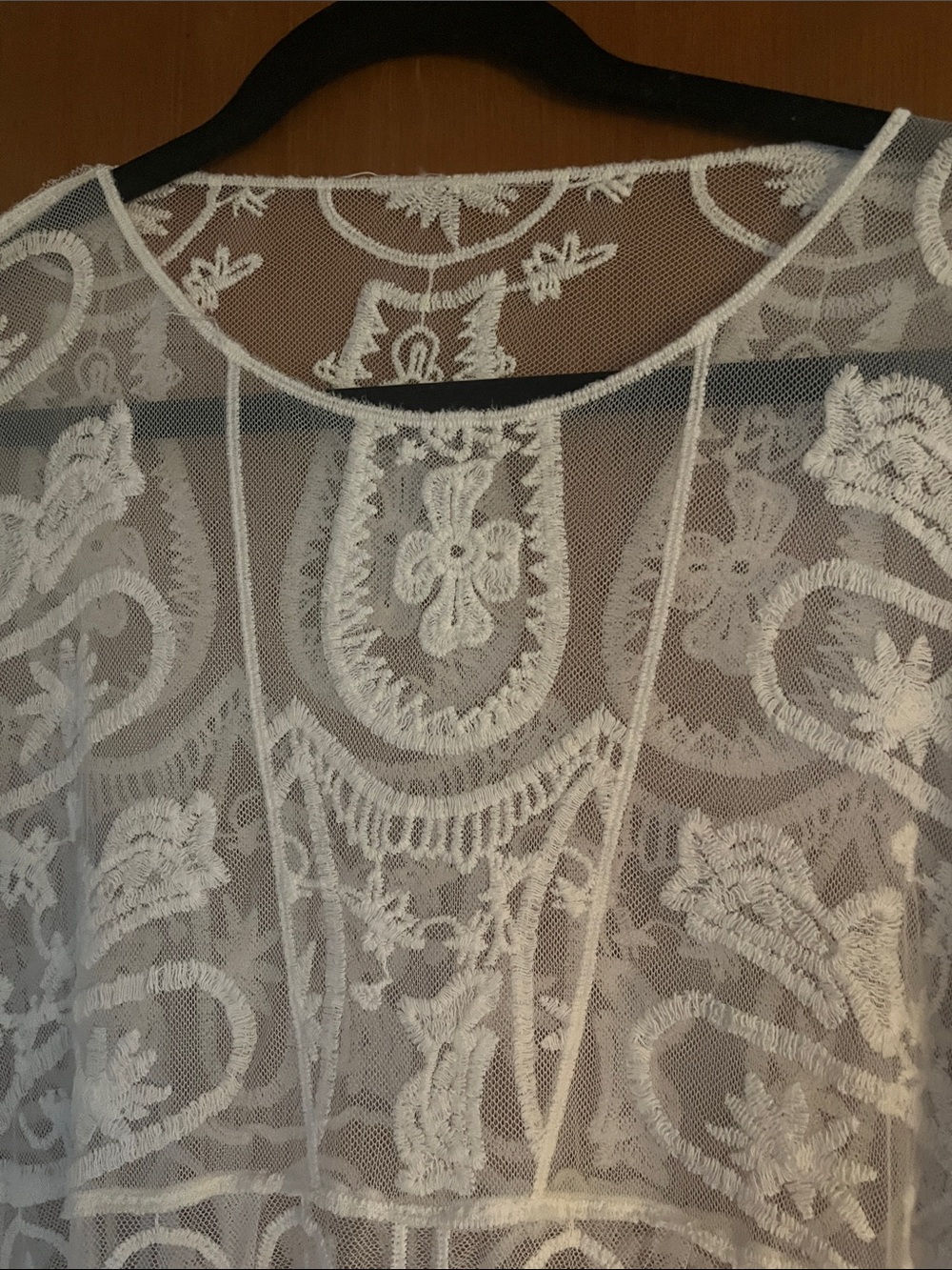 Source Unknown White Sheer Lace Swim Coverup - Picture 2 of 2